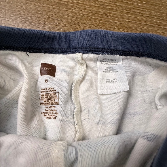 Tea Collection Nautical Theme Pajama Set Size 6 100% Cotton Fall Boys Sleep - Picture 13 of 16